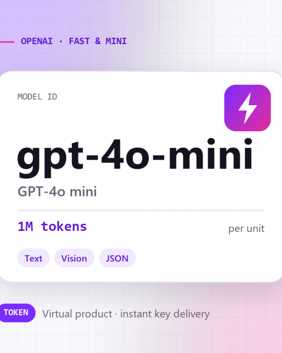 GPT-4o mini · 1M tokens