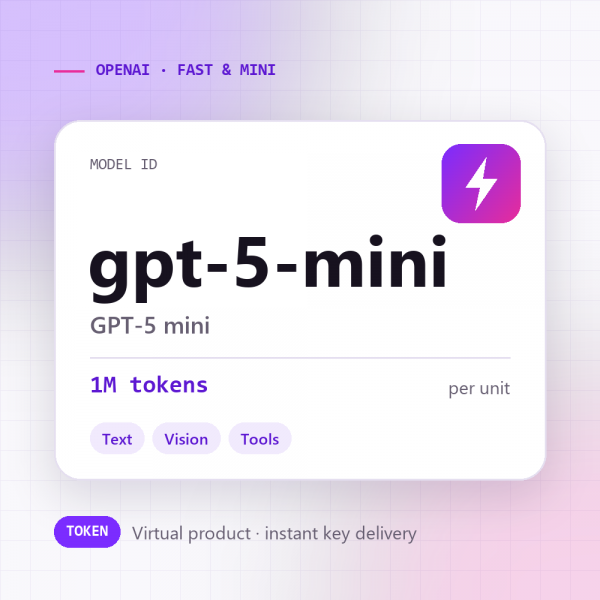 GPT-5 mini · 1M tokens