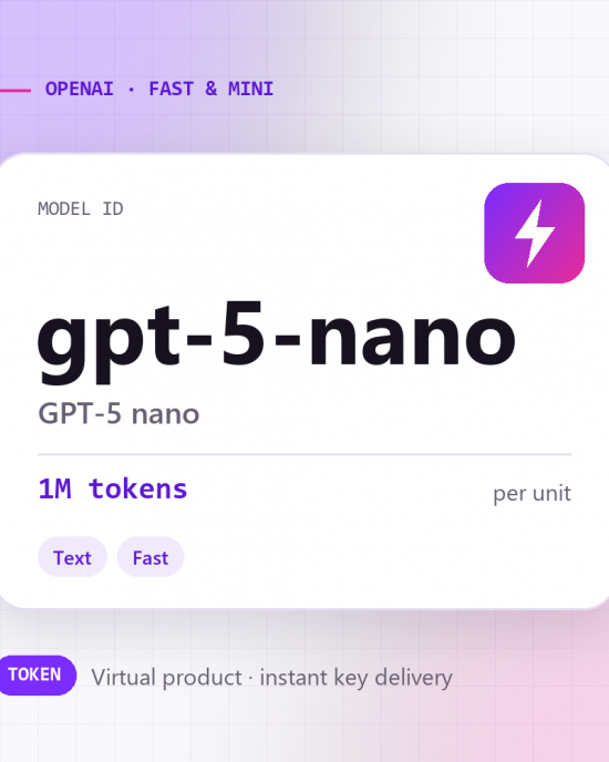 GPT-5 nano · 1M tokens