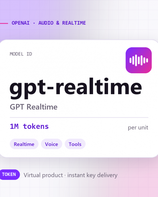 GPT Realtime · 1M tokens